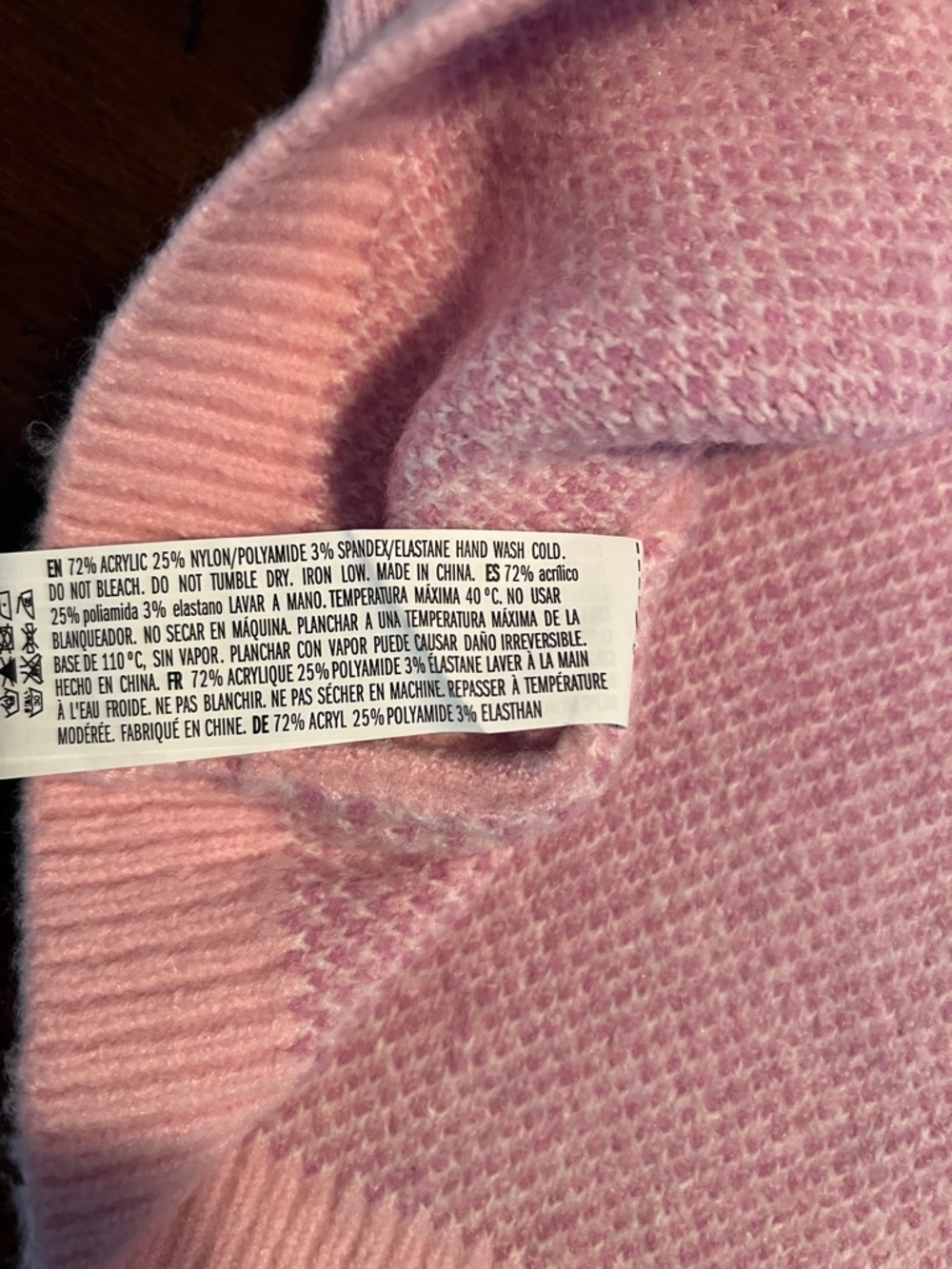 English Factory Pink Orange Heart Pattern Sweater XL - Picture 8 of 8